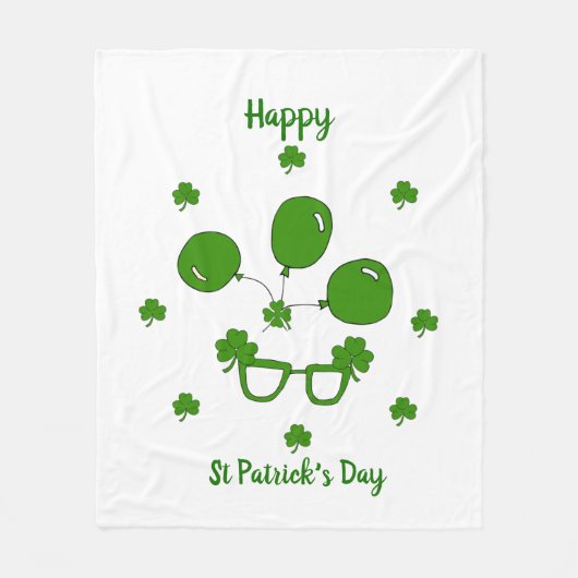 Happy St Patrick's Day Fleecedecke (Vorderseite)