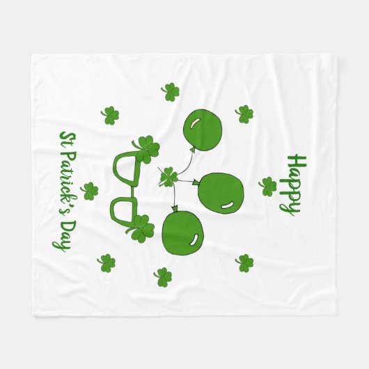 Happy St Patrick's Day Fleecedecke (Vorderseite (Horizontal))