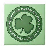Happy St. Patricks Day Fliese (Vorderseite)