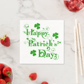 Happy St. Patrick's Day Floral Text Design 2b Serviette (Beispiel)