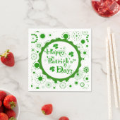 Happy St. Patrick's Day Floral Text Design Serviette (Beispiel)