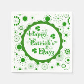 Happy St. Patrick's Day Floral Text Design Serviette (Vorderseite)
