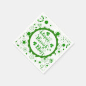 Happy St. Patrick's Day Floral Text Design Serviette (Ecke)