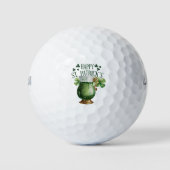 Happy St. Patrick's Day for Golfer Golfball (Vorderseite)