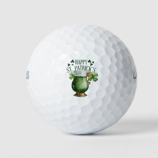 Happy St. Patrick's Day for Golfer Golfball (Vorderseite)