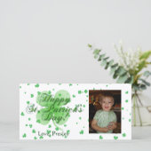 Happy St. Patrick's Day Foto Card (Stehend Vorderseite)