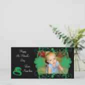Happy St. Patrick's Day Foto Card (Stehend Vorderseite)