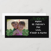Happy St. Patrick's Day Foto Card (Vorne/Hinten)