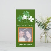 Happy St. Patrick's Day Foto Cards (Stehend Vorderseite)