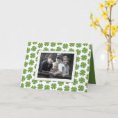 Happy St. Patrick's Day Foto Greeting Card Karte (Gelbe Blume)