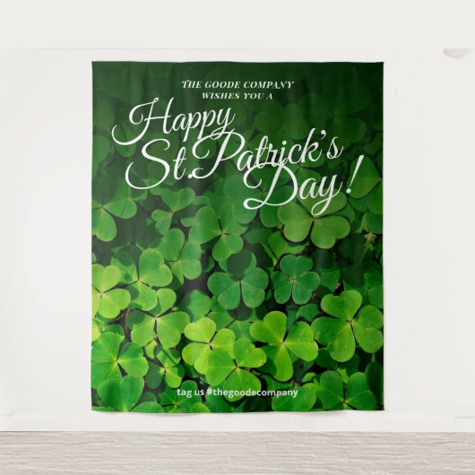 Happy St. Patrick's Day | Foto Selfie Backdrop Wandteppich (Vorderseite)