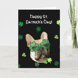 Happy St. Patrick's Day  French Bulldog card Karte