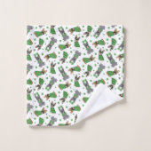 Happy St Patricks Day French Bulldogs Badhandtuch Set (Waschlappen)