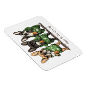Happy St. Patrick's Day French Bulldogs Magnet (Rechte Seite)