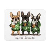 Happy St. Patrick's Day French Bulldogs