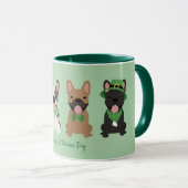 Happy St Patricks Day French Bulldogs Tasse (VorderseiteRechts)