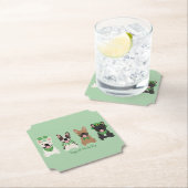 Happy St Patricks Day French Bulldogs Untersetzer (Vor Ort)