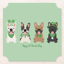 Happy St Patricks Day French Bulldogs Untersetzer