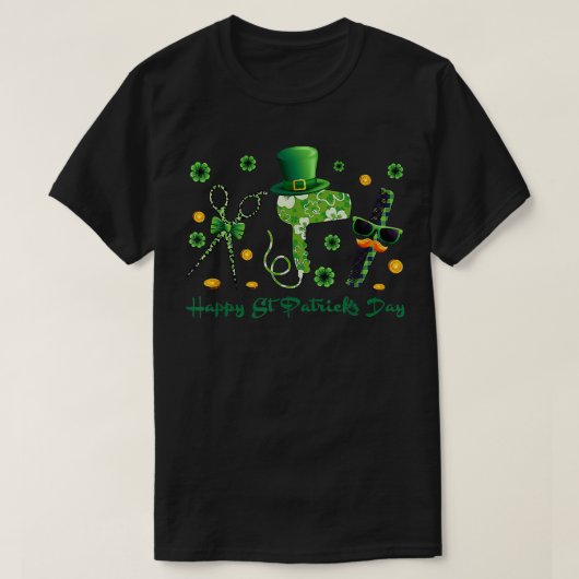 Happy St Patrick's Day Friseur auch T-Shirt (Design vorne)