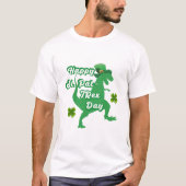 Happy St. Patricks Day Funny T-rex Dinosaur T-Shirt (Vorderseite)
