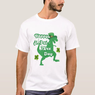 Happy St. Patricks Day Funny T-rex Dinosaur T-Shirt