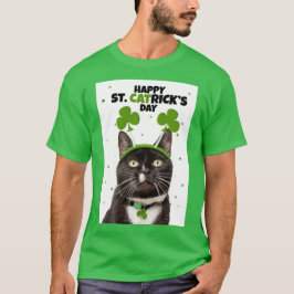 Happy St Patricks Day für jede Katze im Headband T-Shirt