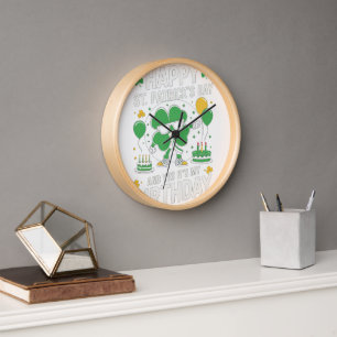 Happy St Patricks Day Geburtstag Uhr