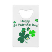Happy St. Patrick's Day Geldkarten Flaschenöffner (Rückseite)
