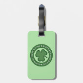 Happy St. Patricks Day Gepäckanhänger (Rückseite vertikal)