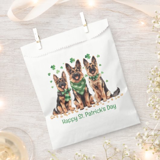 Happy St. Patrick's Day German Shepherd Hogs Geschenktütchen (Ausgeschnitten)