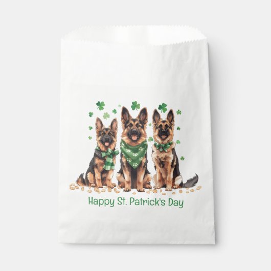 Happy St. Patrick's Day German Shepherd Hogs Geschenktütchen (Vorderseite)