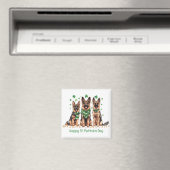Happy St. Patrick's Day German Shepherd Hogs Magnet (In Situ (Geschirrspüler))