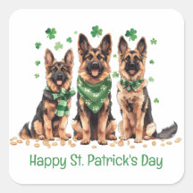 Happy St. Patrick's Day German Shepherd Hogs