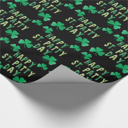 Happy St. Patrick's Day 🍀  Geschenkpapier (Ecke)