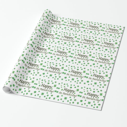 Happy St Patricks Day Geschenkpapier (Ungerollt)