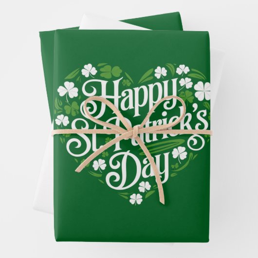 Happy St Patrick's Day Geschenkpapier Set (Beispiel)