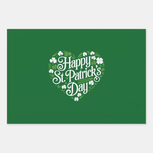 Happy St Patrick's Day Geschenkpapier Set (Vorderseite)