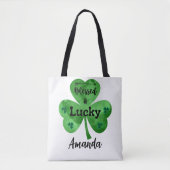 Happy St. Patrick's Day Gesegnet und Glück Tasche (Vorderseite)