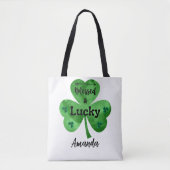 Happy St. Patrick's Day Gesegnet und Glück Tasche (Vorderseite)