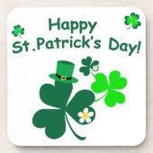 Happy St. Patrick's Day Getränkeuntersetzer (Vorderseite)