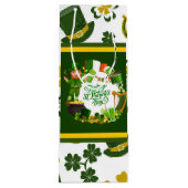 Happy St. Patrick's Day Gift Bag Geschenktüte Für Weinflaschen (Rückseite)