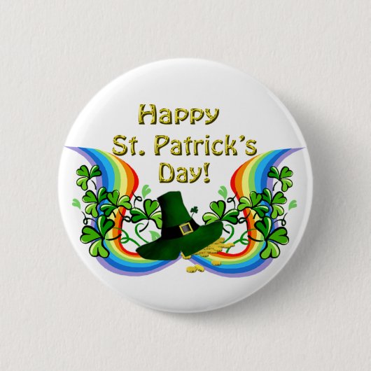 Happy St. Patrick's Day Gift Button (Vorderseite)