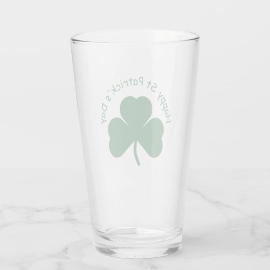 Happy St Patrick's Day Glas (Rückseite)