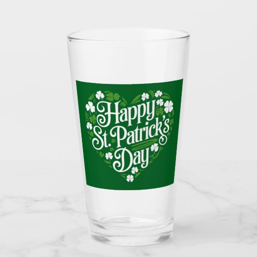 Happy St Patrick's Day Glas (Vorderseite)