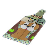 Happy St. Patrick's Day Glass Cutting Board Hund Schneidebrett (Ecke)