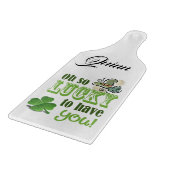 Happy St. Patrick's Day Glass Cutting Board Schneidebrett (Ecke)