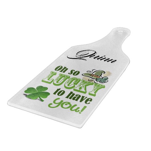 Happy St. Patrick's Day Glass Cutting Board Schneidebrett (Ecke)