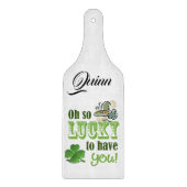Happy St. Patrick's Day Glass Cutting Board Schneidebrett (Vorderseite)
