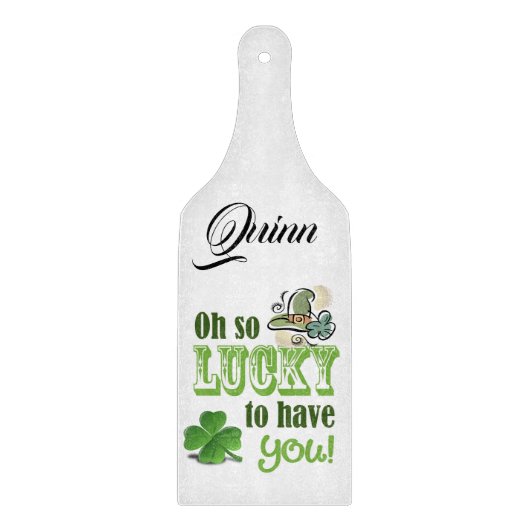 Happy St. Patrick's Day Glass Cutting Board Schneidebrett (Vorderseite)
