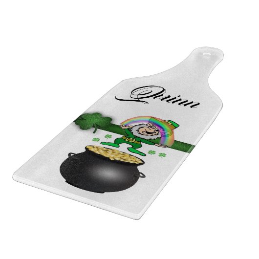Happy St. Patrick's Day Glass Cutting Board Schneidebrett (Ecke)